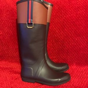Tommy Hilfiger Brown Rain Boots Size 8